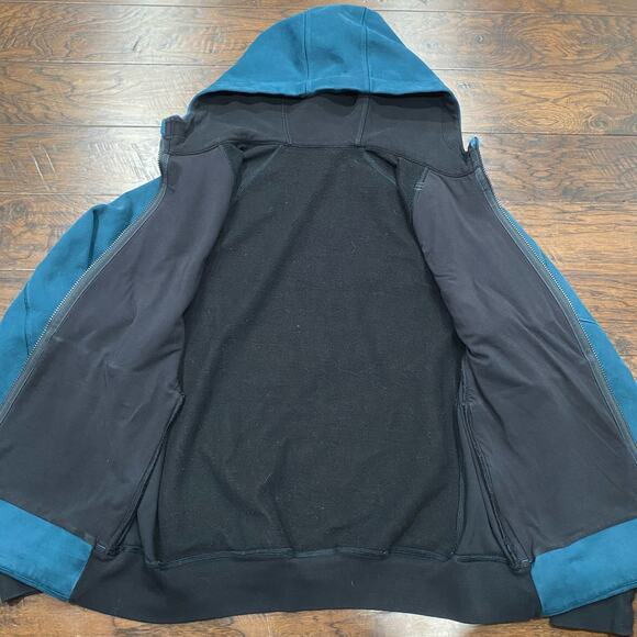 Lululemon Mens Athletic Performance Green Full Zip Long Sleeve Hoodie Size Large - Picture 3 of 8